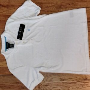Lauren Ralph Lauren Terrycloth White Polo Shirt
